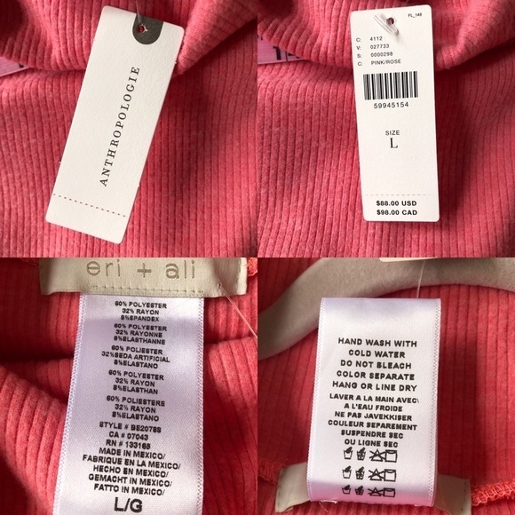 Anthropologie Trina Tulip-Back Cowl Neck Top Large - Picture 8 of 10